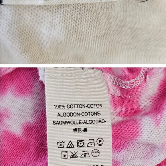 Free People Women's Pink Anytime Tie Dye Tank Size Large Cotton Boho Summer - Picture 3 of 3
